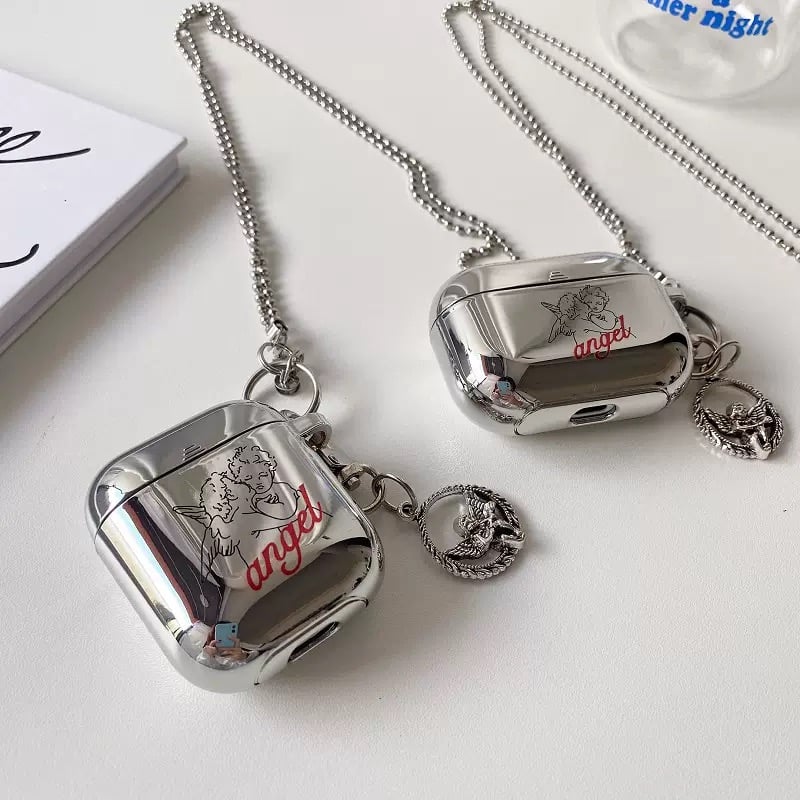 Angel silver strap airpodsケース | Etoilee Angel silver strap airpodsケース | Etoilee