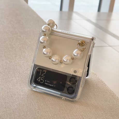 [韓国商品] Pearl atelier chain Z Flip3 case