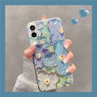 Flower laser blue purple iphoneケース  スマホケース