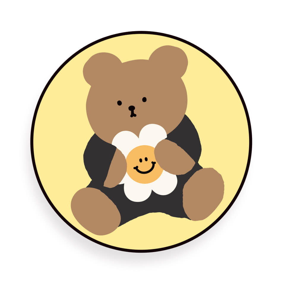 麻雀クマかわいい黄色イエローLINEFRIENDS韓国韓国雑貨