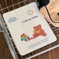 Bear call white ipadケース アイパッドケース