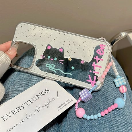 Kitsch cat strap iphoneケース