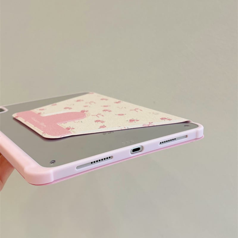 Pink ribbon flower ipadケース アイパッドケース | Etoilee Pink ribbon flower ipadケース アイパッドケース | Etoilee
