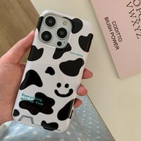 Smile cow pattern card pocket iphoneケース スマホケース