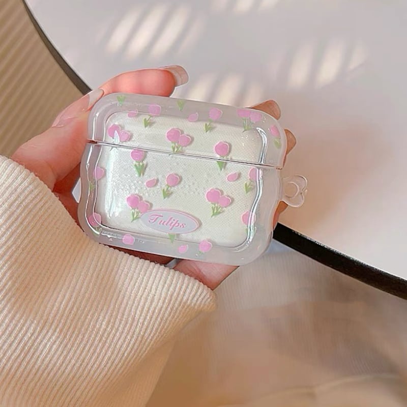 Pink tulip strap airpodsケース | Etoilee Pink tulip strap airpodsケース | Etoilee