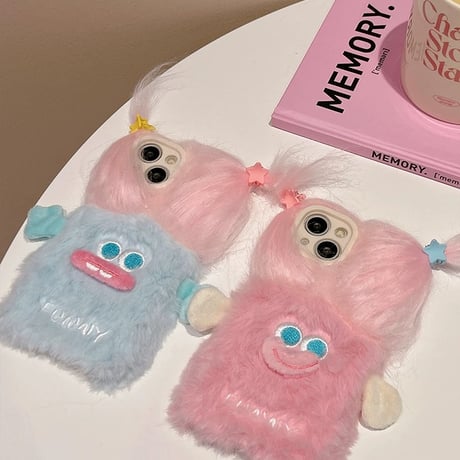 Pastel monster fur iphoneケース スマホケース