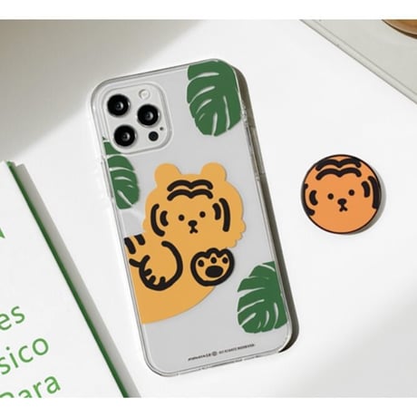 [韓国商品] Come here tiger Clear/Hard iPhone case 466