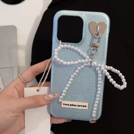 Ribbon strap fake leather iphoneケース スマホケース