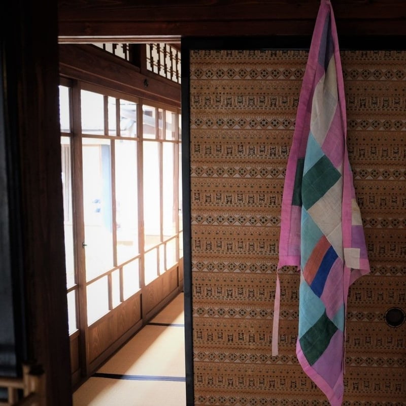 レア ✴︎ アンティークポジャギ ✴︎ 約110cmシルクのアンティーク