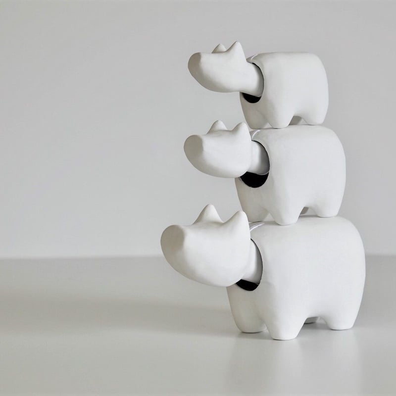 激レア！珍品！会津 郷土玩具 民芸 白べこ 赤べこ いがらし民芸 コレクター