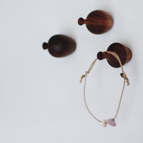 magnet hook S  walnut（3個セット）