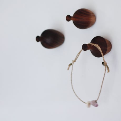 magnet hook S - walnut（3個セット）