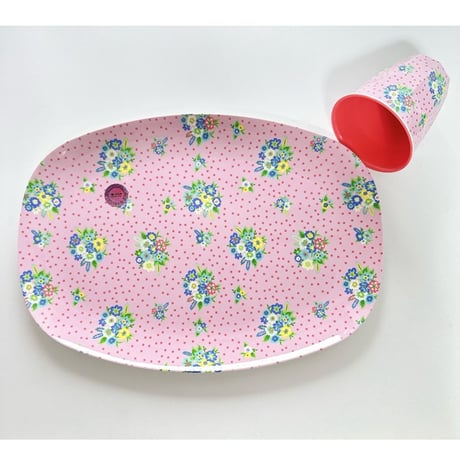 Rady リゾートフラワー メラミンプレート 2枚セット Rady リゾート