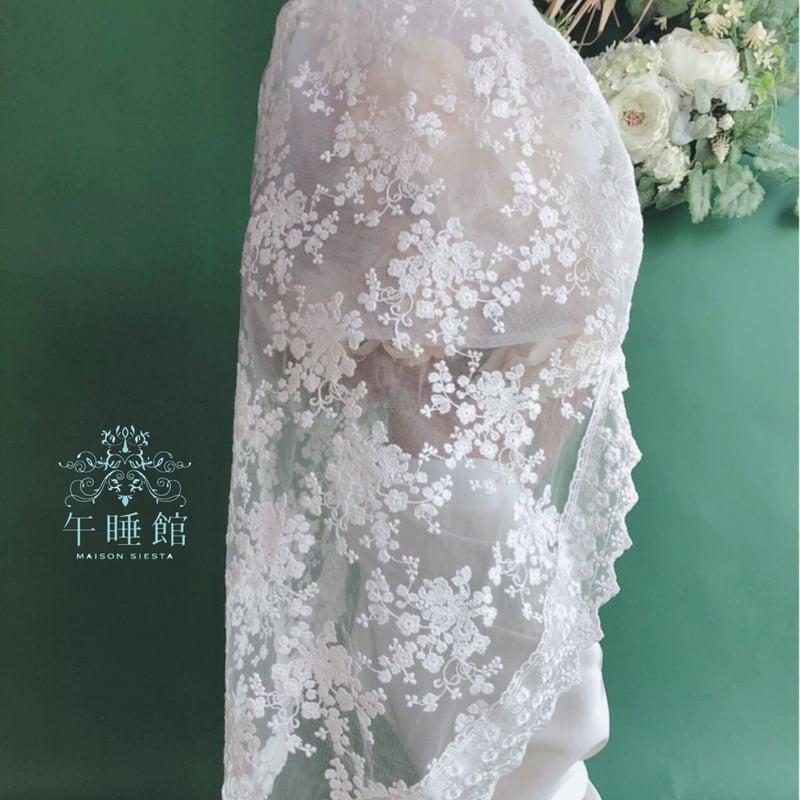刺繍レースの綿帽子 〜bouquet Ⅱ〜 | 午睡館 maison siesta