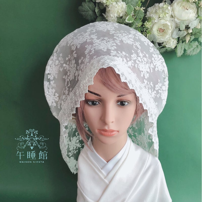 刺繍レースの綿帽子 〜bouquet Ⅱ〜 | 午睡館 maison siesta