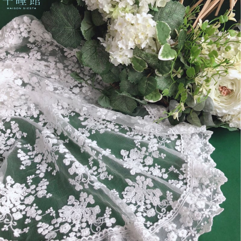 刺繍レースの綿帽子 〜bouquet Ⅱ〜 | 午睡館 maison siesta