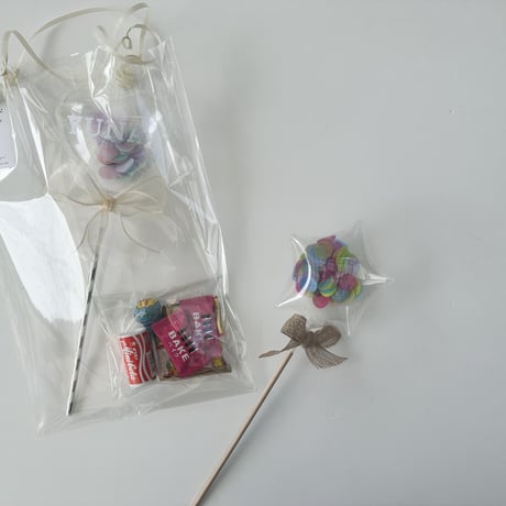 balloon  クリアハート(文字入り)  お菓子ラッピング