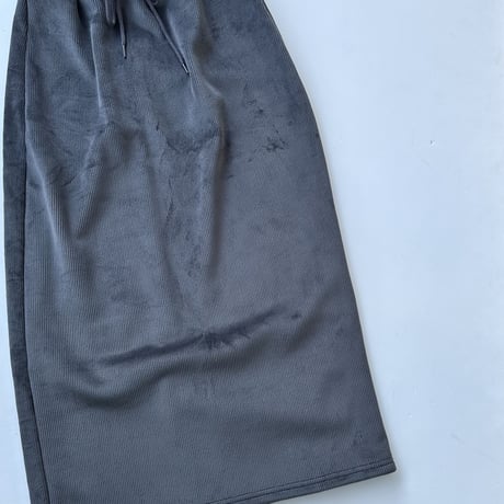 裏起毛ロングスカート（チャコールグレー）150-160