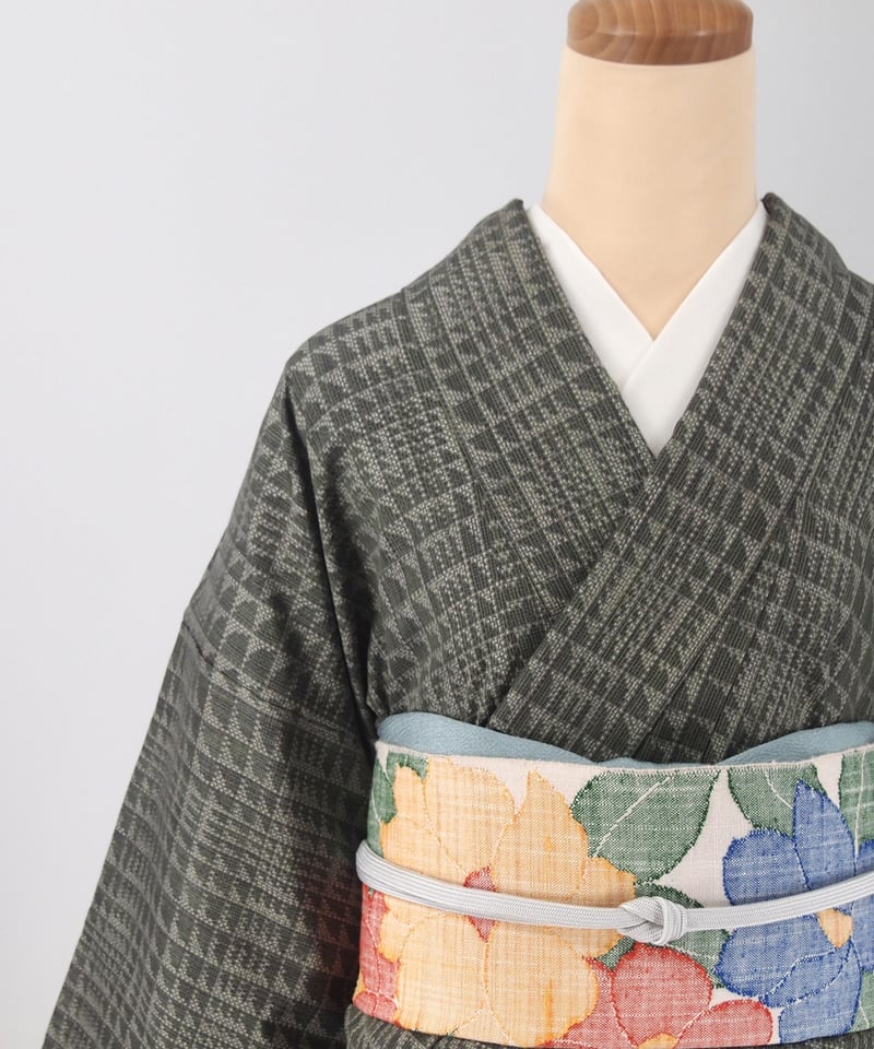 幾何学模様の紬［K055］ | kimono ulala