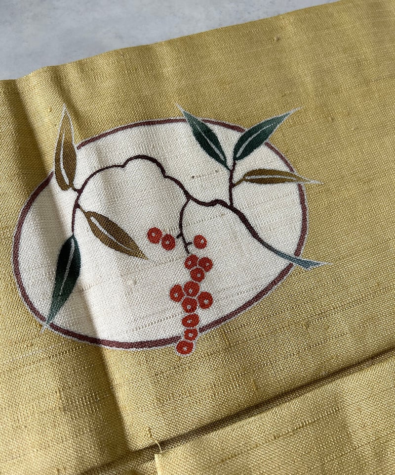 南天 ポイント柄名古屋帯 辛子色［N120］ | kimono ulala