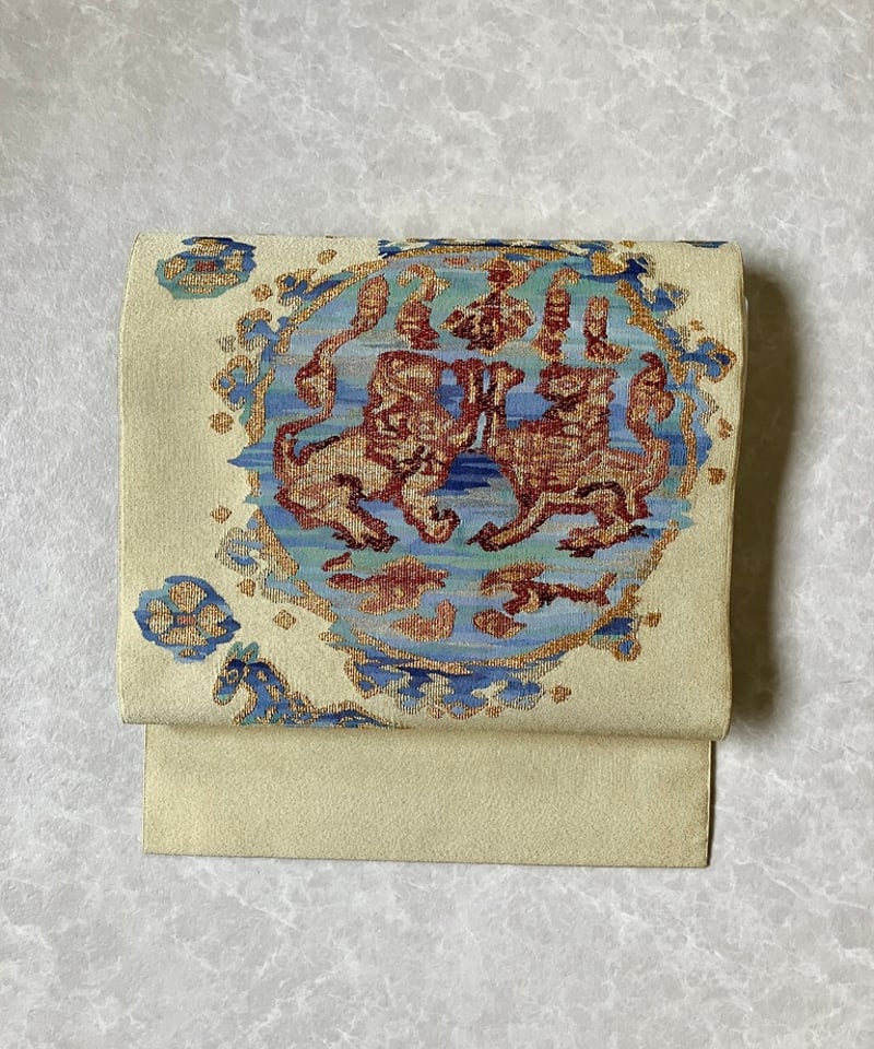 川島織物 獅子 綴れ名古屋帯 黄色［N121］ | kimono ulala