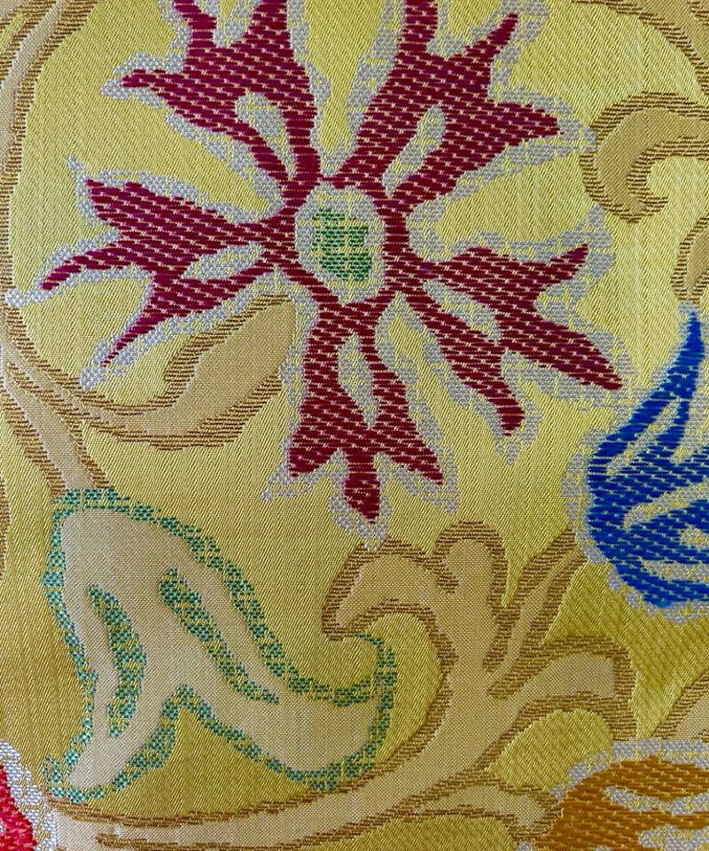 帯屋捨松】名古屋帯 黄色花文様［N118］ | kimono ulala