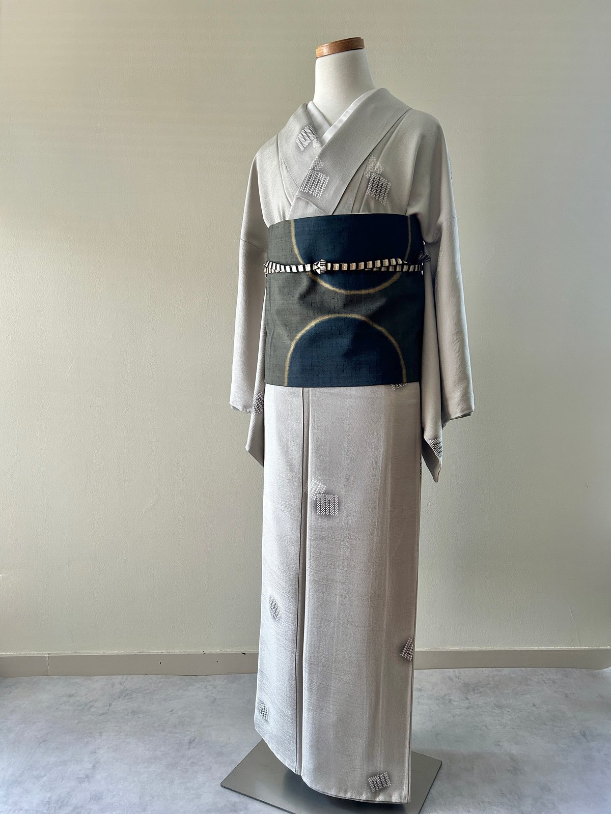 源氏香柄 小紋 アイスグレー［K165］ | kimono ulala