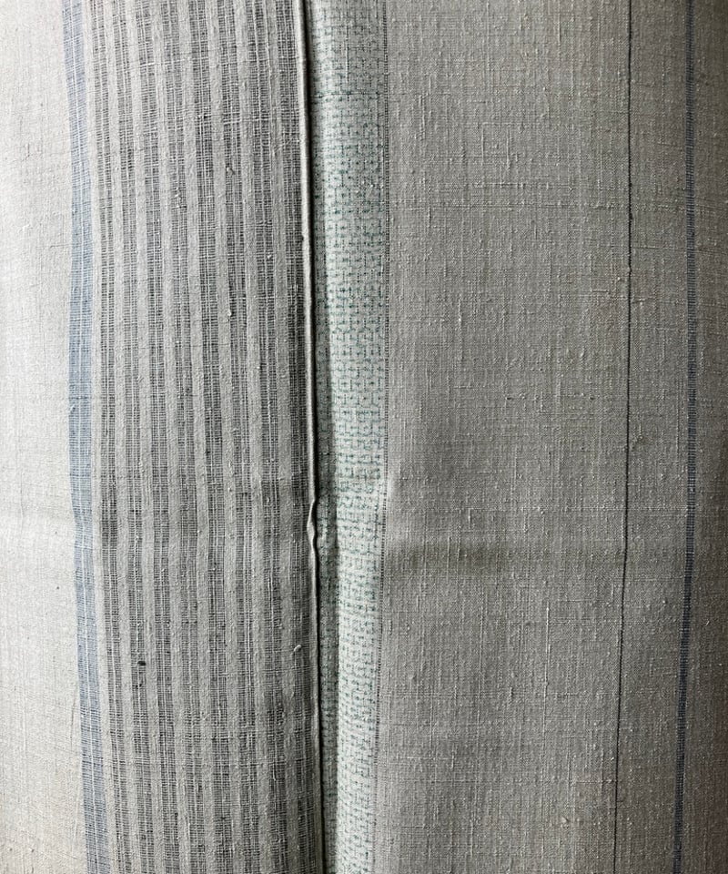 本場結城紬 淡青緑の繊細縞 本場結城紬 大きめサイズ［K173］ | kimono ulala