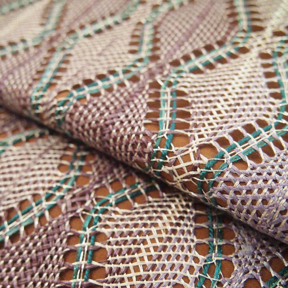 想屋　袋帯　レース柄　リバーシブル　全通 想屋 袋帯 レース柄 リバーシブル 全通 想屋 袋帯 レース柄