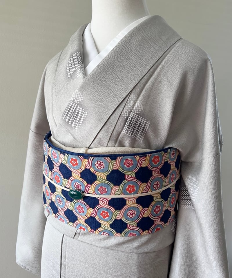 源氏香柄 小紋 アイスグレー［K165］ | kimono ulala