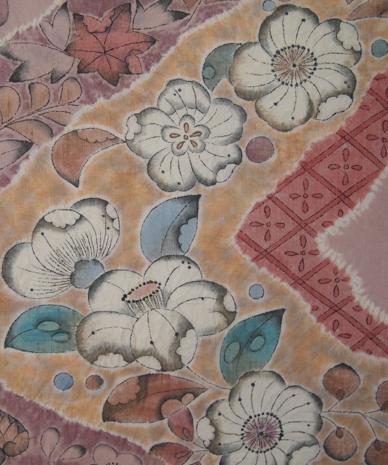 美品】辻ヶ花 紬地袋帯 ピンク［F036］ | kimono ulala