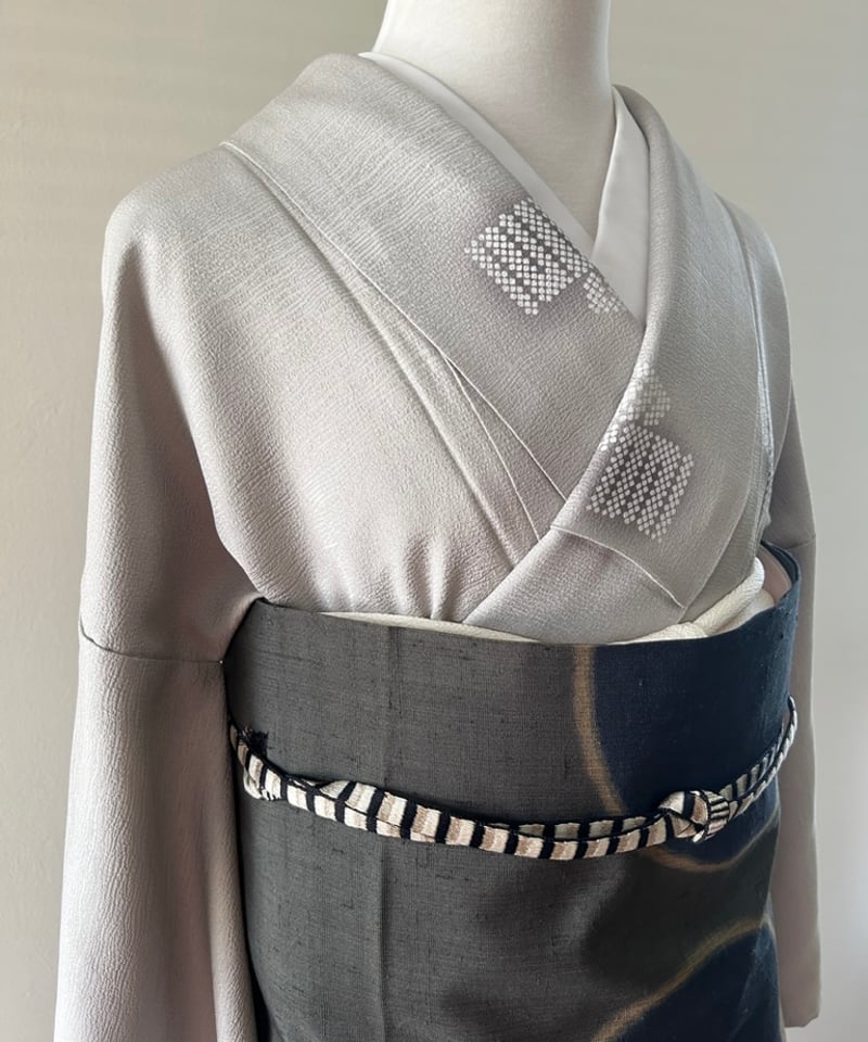 源氏香柄 小紋 アイスグレー［K165］ | kimono ulala