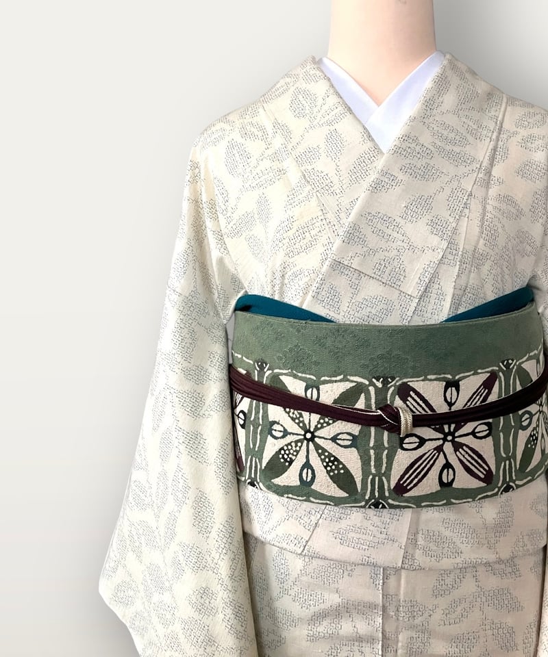 証紙つき未使用】結城紬 アイボリー［K083］ | kimono ulala
