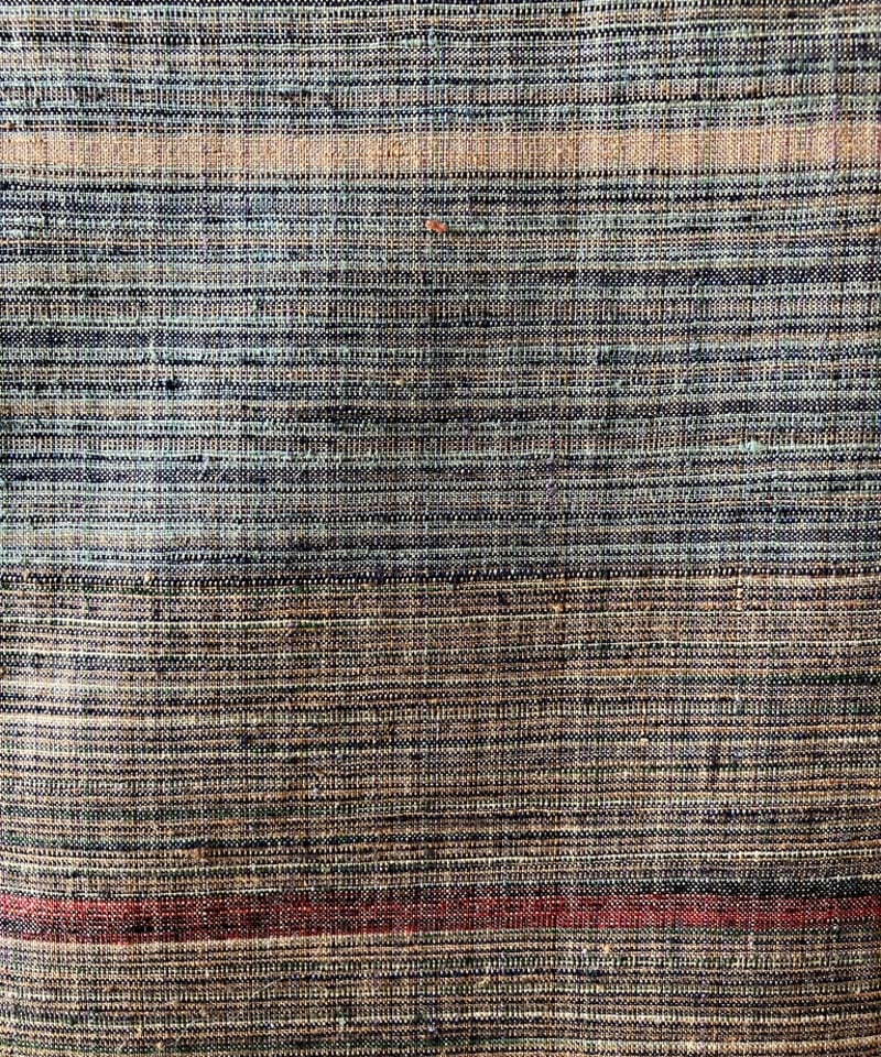 希少】郡上紬 着物 多色縞模様 正絹 手織り カジュアル普段着 サイズ