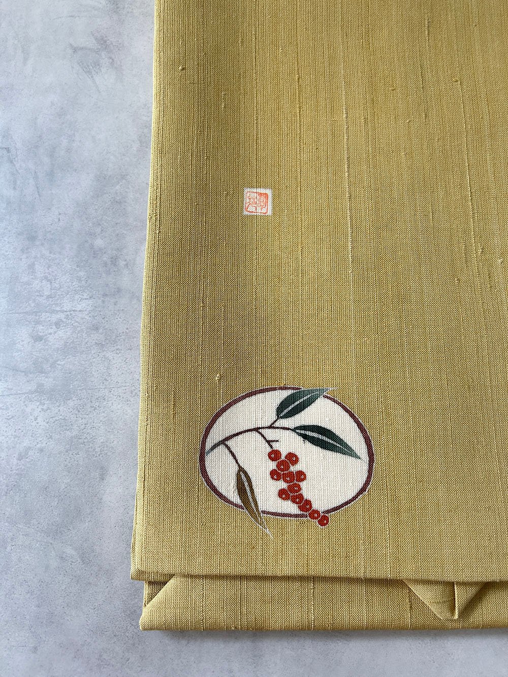 南天 ポイント柄名古屋帯 辛子色［N120］ | kimono ulala