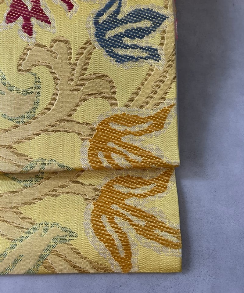 帯屋捨松】名古屋帯 黄色花文様［N118］ | kimono ulala