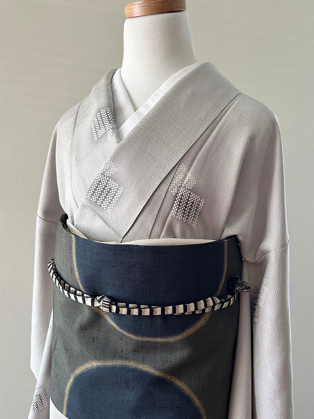 源氏香柄 小紋 アイスグレー［K165］ | kimono ulala