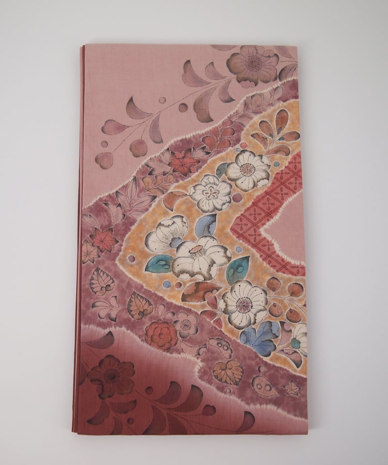 美品】辻ヶ花 紬地袋帯 ピンク［F036］ | kimono ulala
