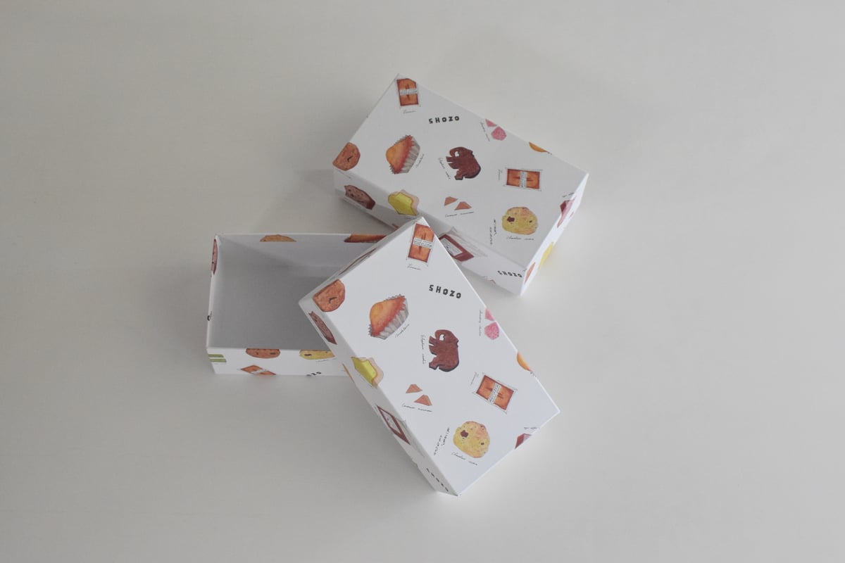 シャドウボックス作品3点，カード2枚セット(shoko様用) スイーツ柄 BOX 【10/6(火)発送】 | SHOZO STORE