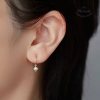 【送料無料】(１４KGF)　お試しミニ 淡水パールイヤリング