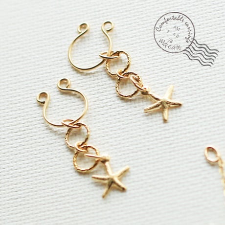 (1４KGF)　Starfish Ring　イヤリング