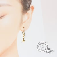 (1４KGF)　Starfish Ring　イヤリング