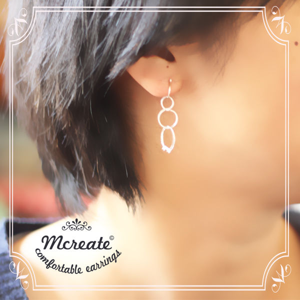 シルバー930 三連イヤリング | Mcreate 福耳さんのイヤーカフ専門店