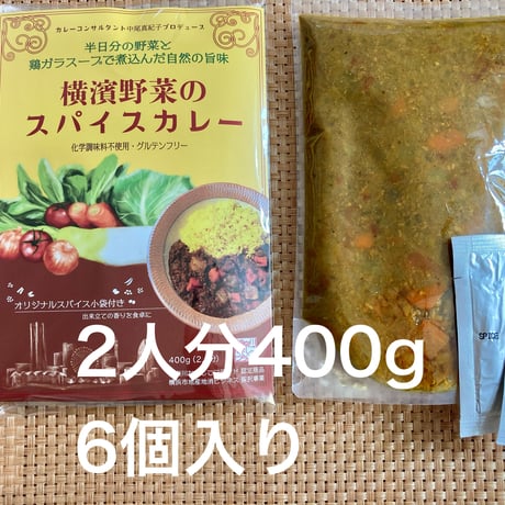 [マサラモア] 横濱野菜のスパイスカレー400ｇ ６個入り
