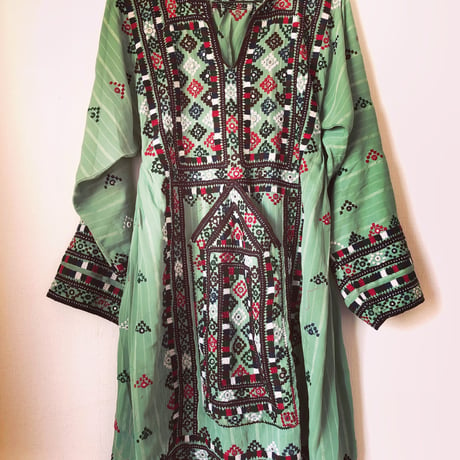 vintage baolch dress モスグリーン