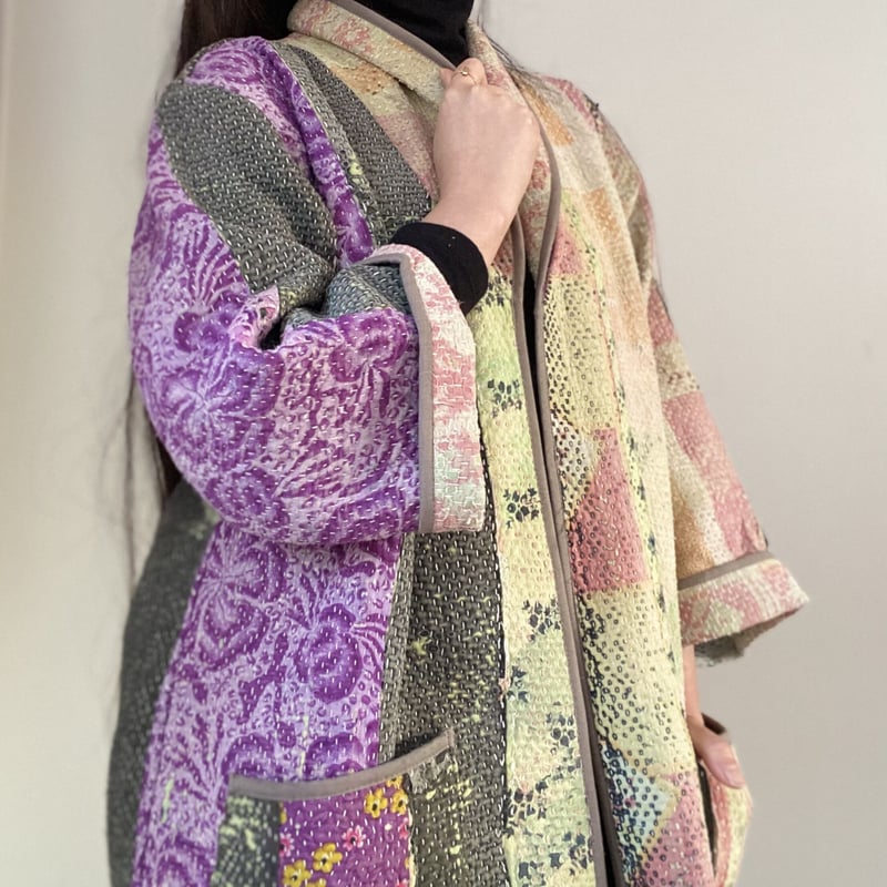 藍染め カンタ刺繍　ジャケット カンタ刺繍ジャケット_8 | Neela caravan