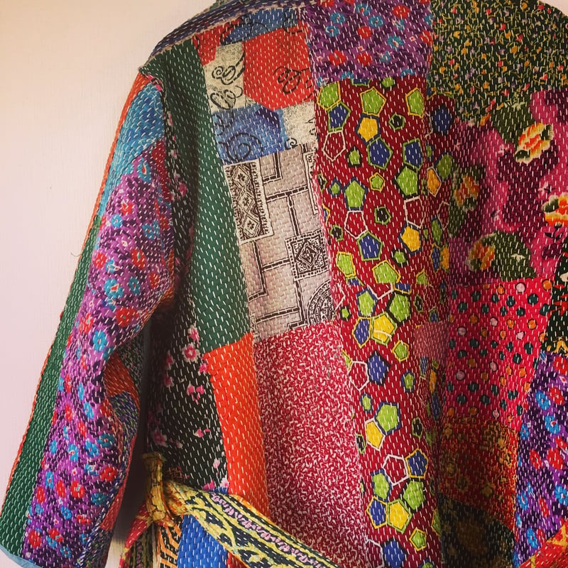カンタ刺繍 VINTAGE KANTHA KIMONO JACKET-3 | Neela ca