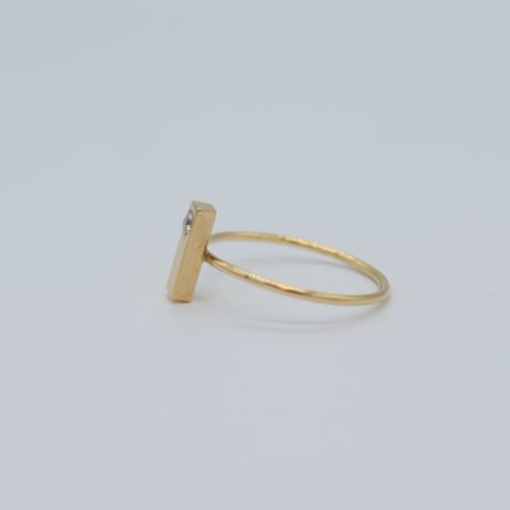 K18 ＆ Gold Bar Diamond Ring