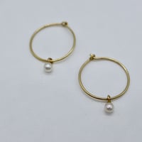 18k &  Akoya Pearl  Earrings