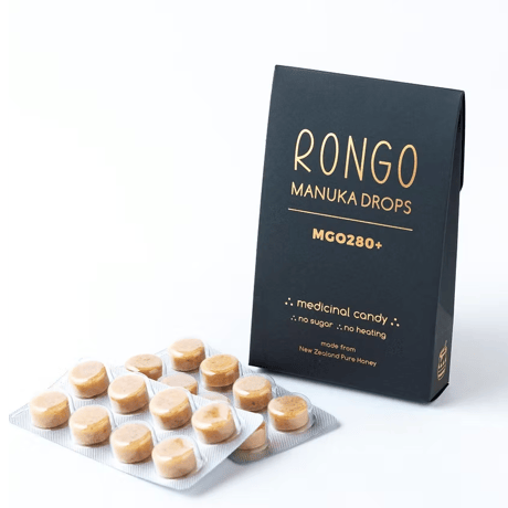 RONGO HONEY, マヌカドロップ MGO280+8粒入りシート×2